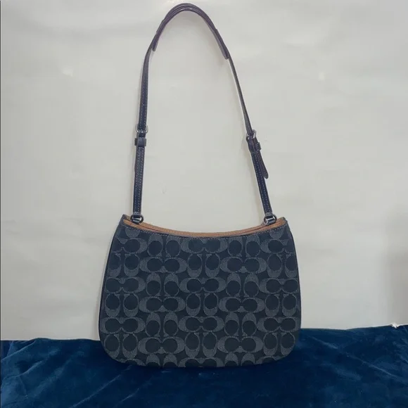 Coach ‘Penelope’ Signature Denim Shoulder Bag - Picture 2 of 12